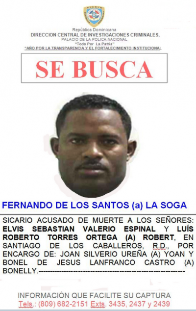 Policía Capturan a Fernando De Los Santos Alias La Soga