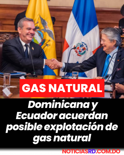 República Dominicana y Ecuador acuerdan iniciar conversaciones para la posible explotación de gas natural para incrementar los suministros en beneficio de ambas naciones.