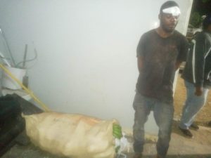 Moradores atrapan y calimban haitiano sorprendido con saco de guineos robado en finca de Esperanza.